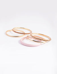 Blush Pearlised Diamante Bangle Pack - link has visual effect only