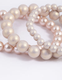 Gold Pearl and Bread Stretch Bracelet Pack - link has visual effect only