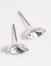 Silver Diamante Marquise Claw Stud Earrings - link has visual effect only