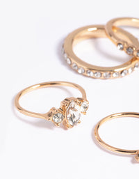 Gold Diamante Ring Stack Pack - link has visual effect only