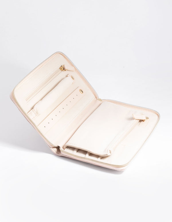 Blush Quilted Jewellery Case
