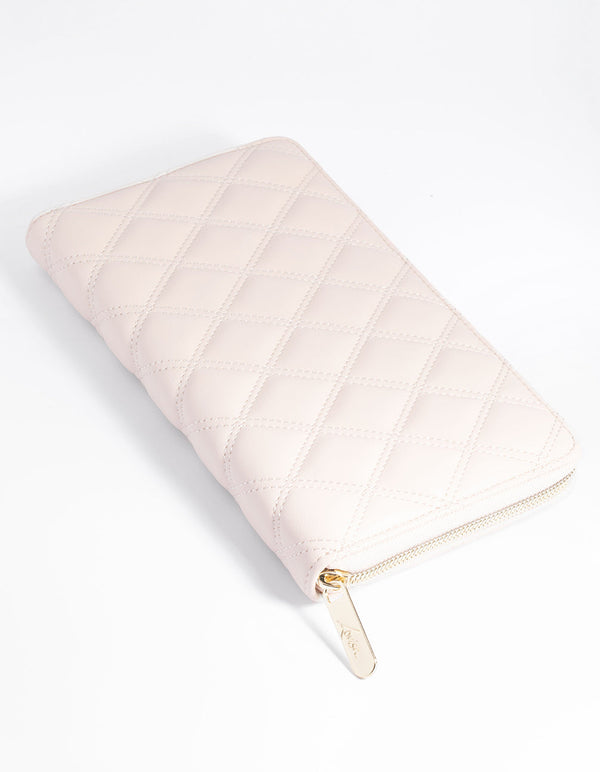 Blush Quilted Jewellery Case