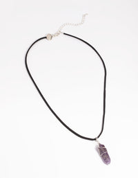 Amethyst Shard Cord Necklace - link has visual effect only