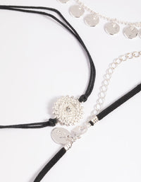 Mixed Metal Semi-Precious Stone Jingle Choker Necklace - link has visual effect only