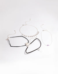 Mixed Metal Semi-Precious Stone Jingle Choker Necklace - link has visual effect only