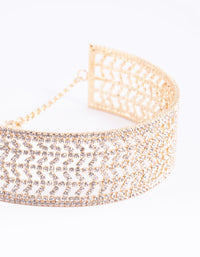 Gold Diamante Choker Necklace - link has visual effect only
