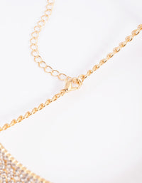 Gold Diamante Choker Necklace - link has visual effect only