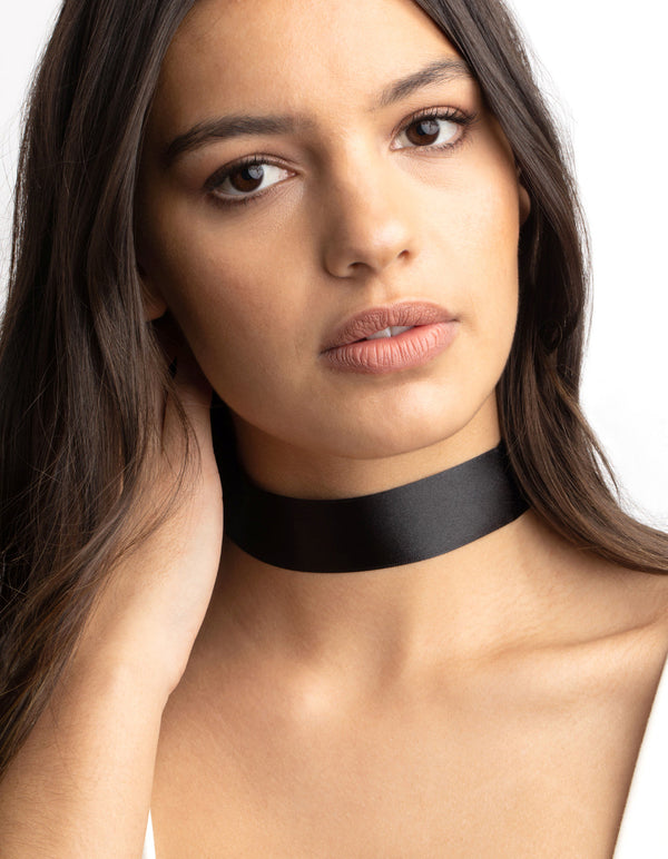 Black Satin Choker Necklace