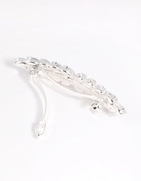 Silver Diamante Navette Barette Clip - link has visual effect only