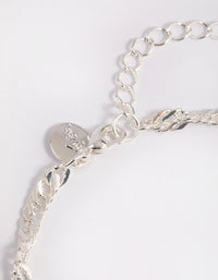 Silver Twisted Chain Anklet - link has visual effect only