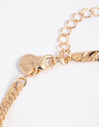 Gold Twisted Chain Anklet - link has visual effect only