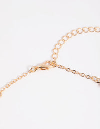 Gold Cubic Zirconia Anklet - link has visual effect only
