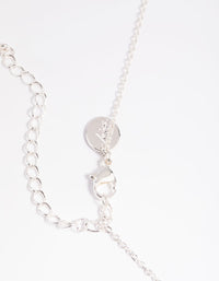 Silver Diamante Cross Body Chain - link has visual effect only