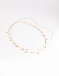Gold Coin Layered Waist Chain - link has visual effect only