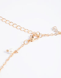 Gold Diamante and Pearl Waist Chain - link has visual effect only