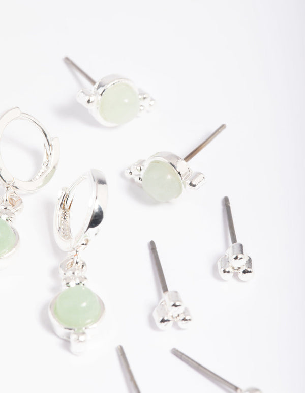 Green Amazonite Earring Stack Pack