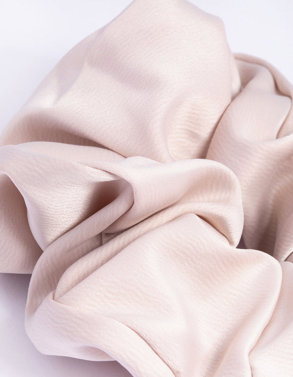 Large Beige Scrunchie