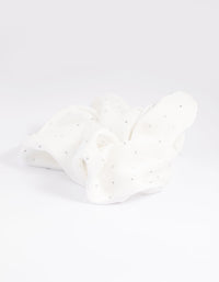 White Diamante Scrunchie - link has visual effect only