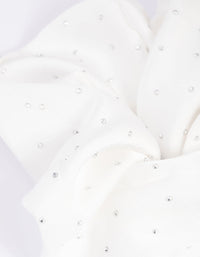 White Diamante Scrunchie - link has visual effect only