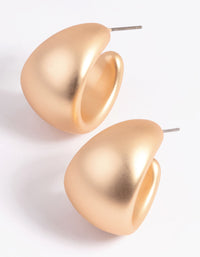 Metallic Gold Chunky Hoop Earrings - link has visual effect only