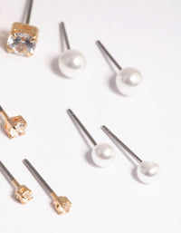 Gold Diamante Stud Earring Pack - link has visual effect only