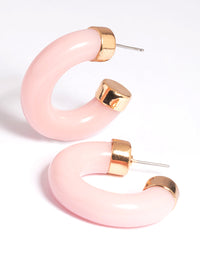 Blush Hoop Earrings - link has visual effect only