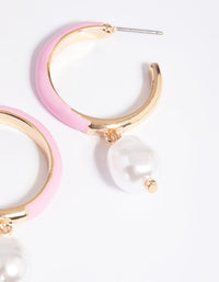 Blush Pearl Hoop Earrings - link has visual effect only