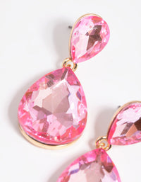 Pink Teardrop Earrings - link has visual effect only