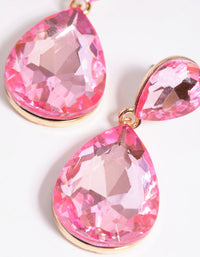 Pink Teardrop Earrings - link has visual effect only
