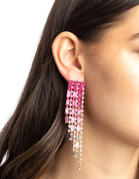 Fuchsia Chunky Drop Earrings - link has visual effect only