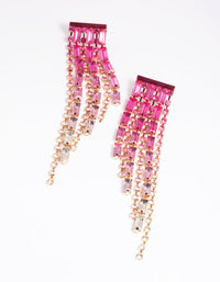 Fuchsia Chunky Drop Earrings - link has visual effect only