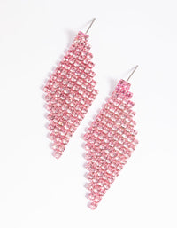 Pink Diamante Drop Earrings - link has visual effect only