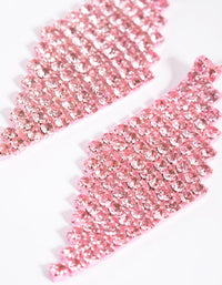 Pink Diamante Drop Earrings - link has visual effect only