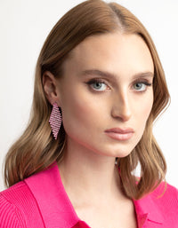 Pink Diamante Drop Earrings - link has visual effect only