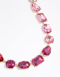 Pink Mixed Stone Necklace - link has visual effect only