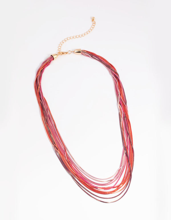 Pink Snake Chain Necklace