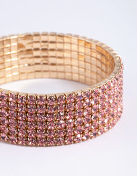 Pink Diamante Cuff Bangle - link has visual effect only