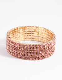 Pink Diamante Cuff Bangle - link has visual effect only