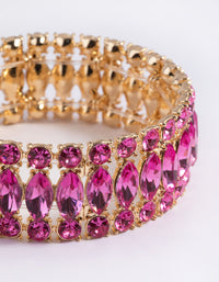 Pink Diamante Marquise Bracelet - link has visual effect only