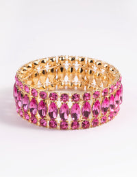 Pink Diamante Marquise Bracelet - link has visual effect only