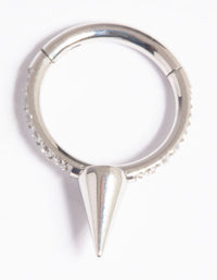 Platinum Plated Titanium Clicker Ring - link has visual effect only