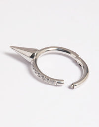 Platinum Plated Titanium Clicker Ring - link has visual effect only