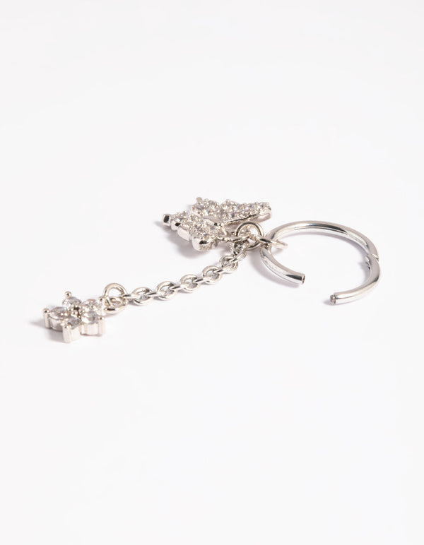 Platinum Plated Titanium Butterfly Clicker Ring