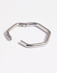 Platinum Plated Titanium Hexagon Clicker Ring - link has visual effect only