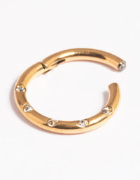 Gold Plated Titanium Clicker Ring - link has visual effect only