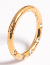 Gold Plated Titanium Clicker Ring - link has visual effect only