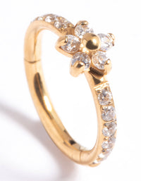 Gold Plated Titanium Clicker Ring - link has visual effect only