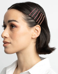 Pink Diamante Hair Pins - link has visual effect only