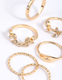 Gold Leaves Ring Pack - link has visual effect only