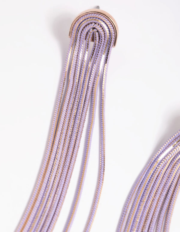 Lilac Waterfall Drop Earrings